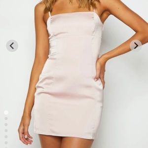 That Girl Pink Satin Mini Dress